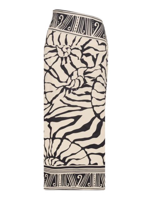 Johanna Ortiz Cañabrava Cotton Midi Skirt black/white