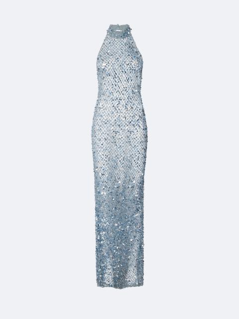 LAPOINTE Mesh Sequin Gown
