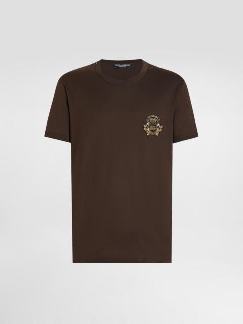 Dolce & Gabbana Cotton t-shirt with heraldic patch