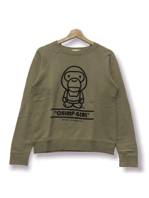 A BATHING APE® Sweatshirt Bapy Bape Chimp-Girl Size M