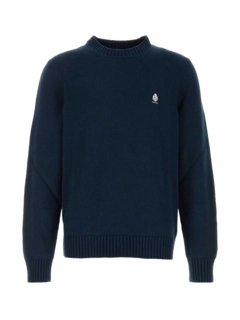Prada Prada Men Navy Blue Cotton Sweater