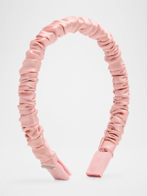 Jennifer Behr Rory Ruched Satin Headband