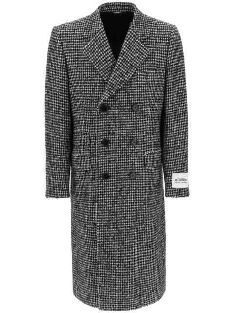Dolce & Gabbana Re-Edition Coat In Houndstooth Wool Men