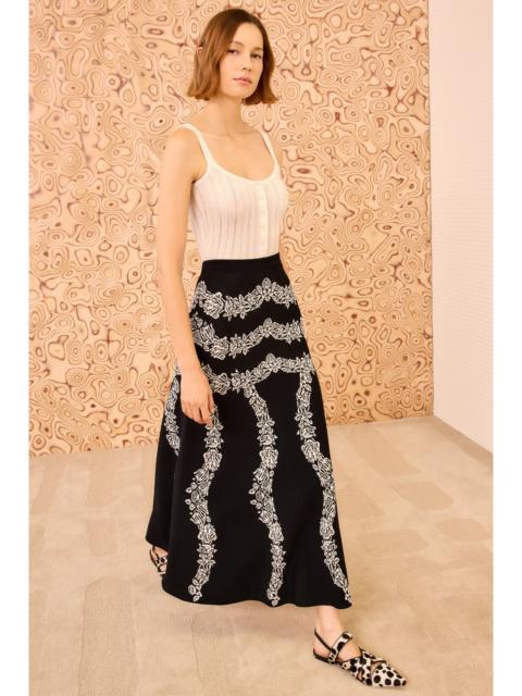ULLA JOHNSON Valencia Jacquard Midi Skirt