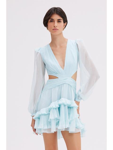 PatBO SILK PLISSE ESSENCE CUT OUT MINI DRESS