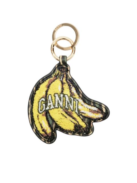 GANNI banana appliqué keyring