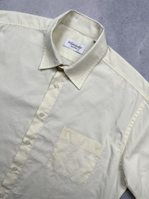 SAINT LAURENT Lux YSL Shirt Cotton Yves Saint Laurent Summer Shirtsleeve