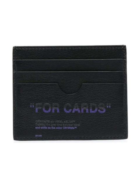 Off-White OFF-WHITE Card Case Quote Black/Purple