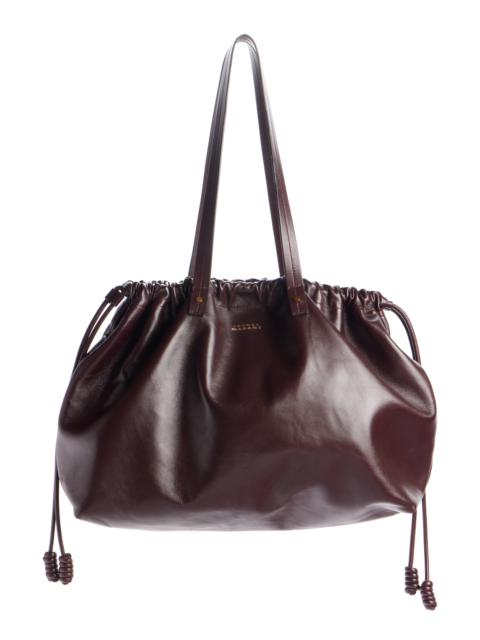 Isabel Marant Isabel Marant Silven Leather East/West Tote in Burgundy at Nordstrom
