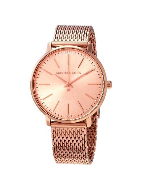 MICHAEL KORS Michael Kors Pyper Quartz Crystal Rose Gold Dial Ladies Watch MK4340