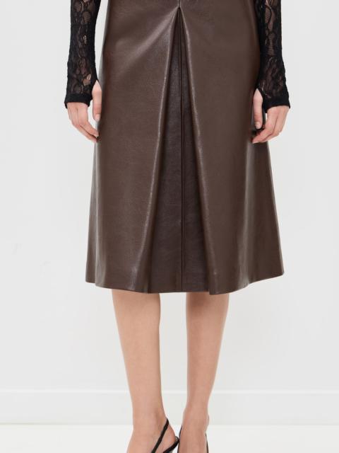 MSGM Leather Midi Skirt