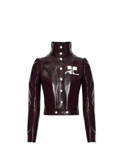 Acne Studios COURREGES Burgundy Burnt Zip Front Jacket New & Authentic (W