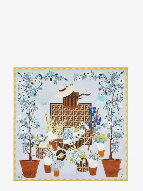 FENDI Fendi Women Silk Scarf With Gardening Print