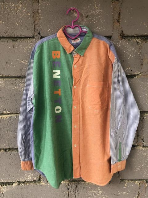 Other Designers Rare 90s Vintage BENETTON Patch Work Color Block Shirt