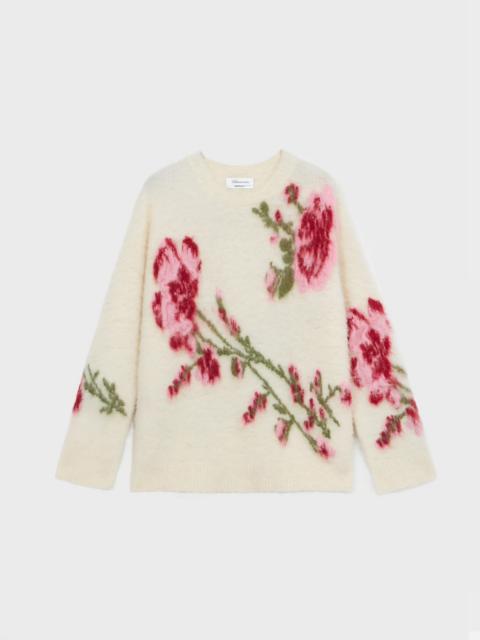 Blumarine SWEATER WITH JACQUARD ROSE