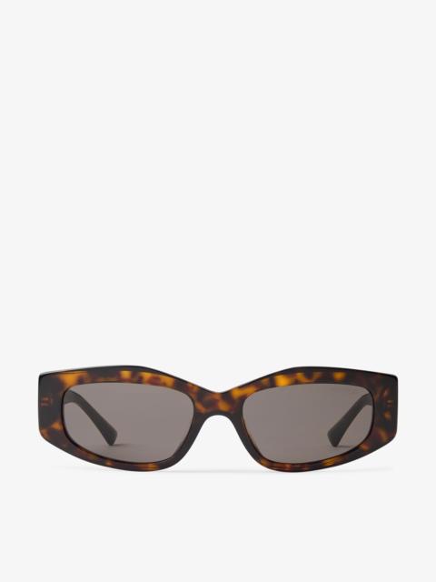 JIMMY CHOO Uma
Dark Brown Havana Geometric Sunglasses
