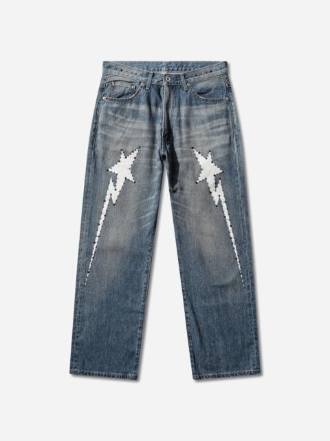 A BATHING APE® Men's Color Stone 13oz Denim Pants Indigo