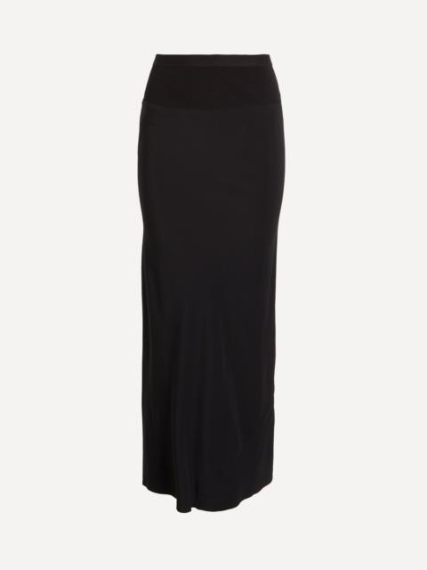 Rick Owens Black Calf Bias Skirt