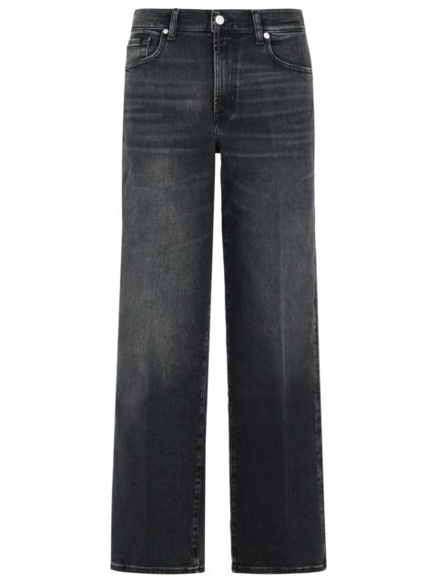 7 For All Mankind 7 For All Mankind 'STOVEPIPE Straight' Black Cotton Blend Jeans