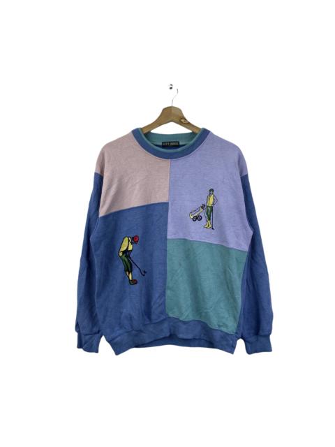Other Designers Vintage - Vtg 80’ CITY HOUSE GOLF Embroidery Multicolor Sweatshirt