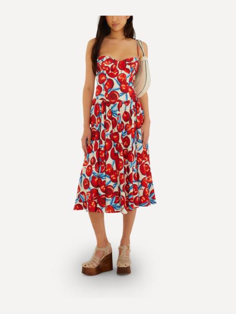FARM RIO Cherry Blossom Sleeveless Midi Dress