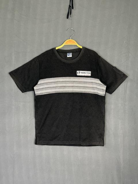 Other Designers Vintage - Hang Ten Stripes Shoulder Pocket Black Tshirt Large