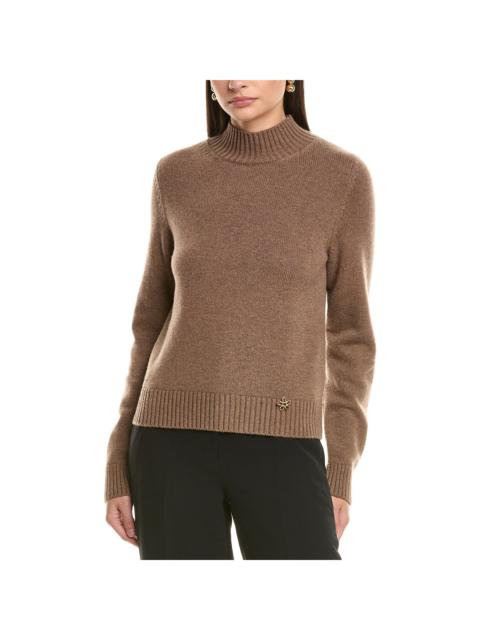 Oscar de la Renta Oscar de la Renta Mock Neck Cashmere Sweater