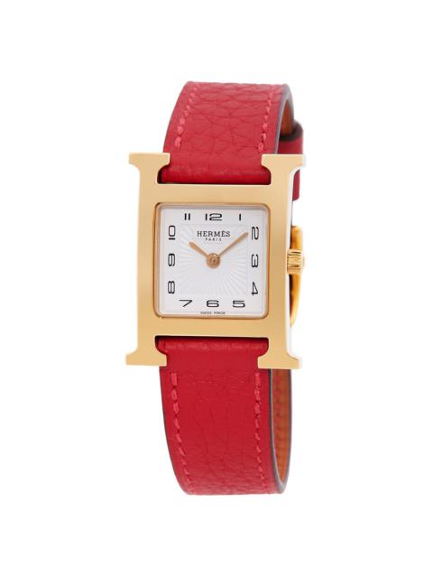 Hermès Hermes Heure H Quartz White Dial Ladies Watch 040887WW00
