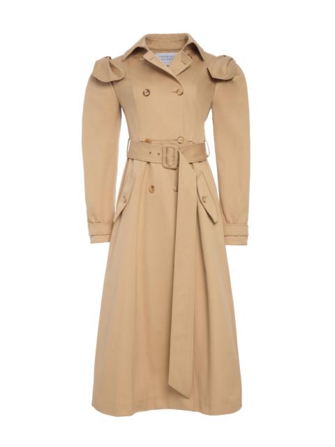 Benedict Trench Coat in Camel Sea Island Cotton Twill