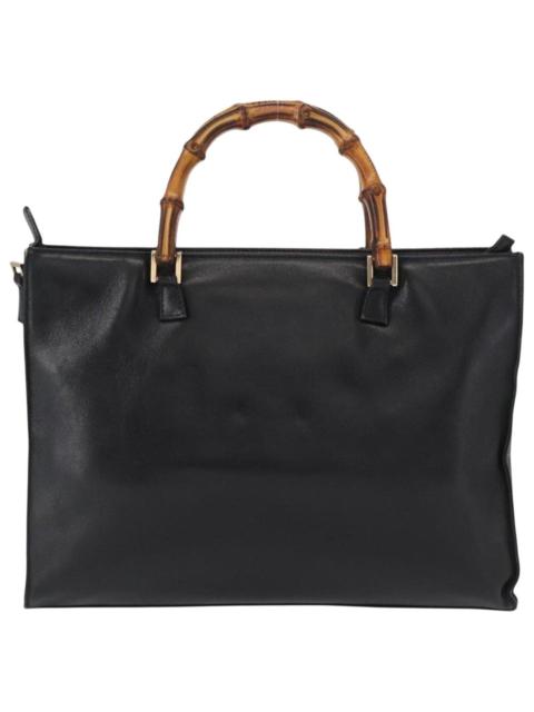 GUCCI Bamboo leather handbag