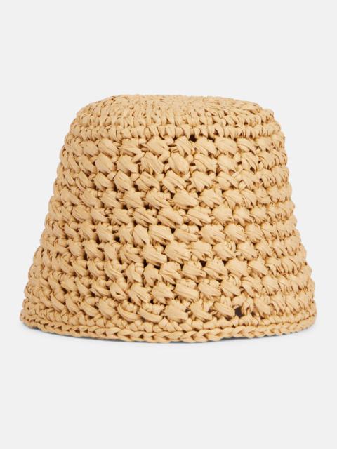 Loro Piana Jasmine raffia bucket hat