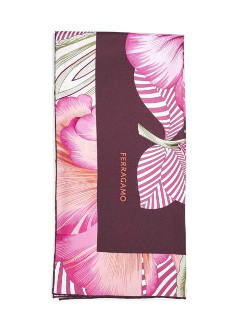 FERRAGAMO Brezza print silk twill scarf