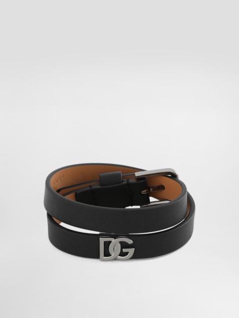Dolce & Gabbana Calfskin bracelet with DG logo