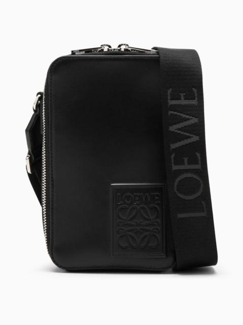 Loewe Small Black Leather Shoulder Bag With Logo Men