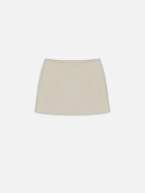 FRAME The Leather Mini Skirt in Soft Mint