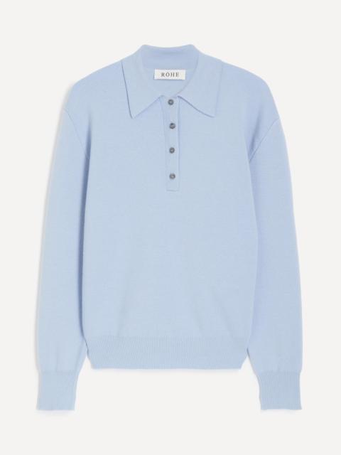 RÓHE Baby Blue Compact Knitted Polo