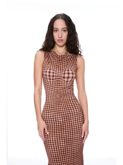 miaou SELENA DRESS - WARPED PLAID