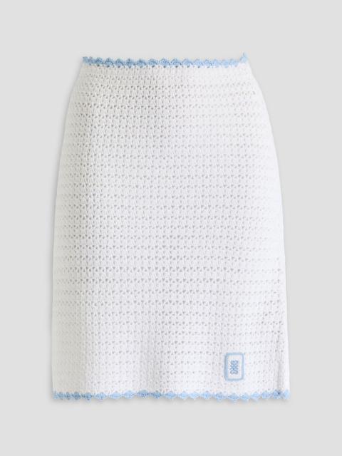 Sandro Crochet-knit mini skirt