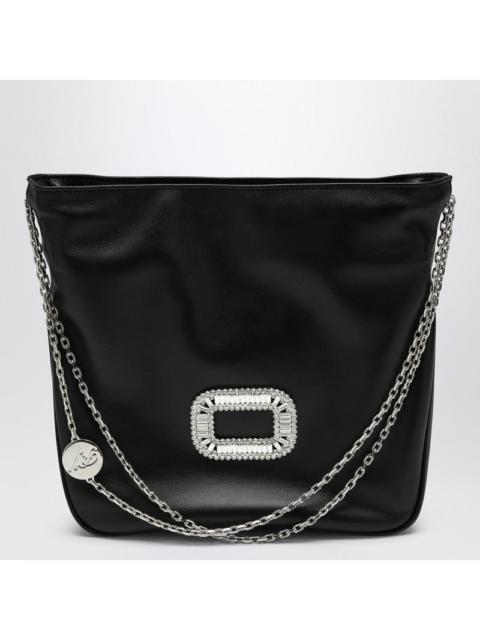 Roger Vivier Roger Vivier Mini Pilgrim Black Leather Bag Women