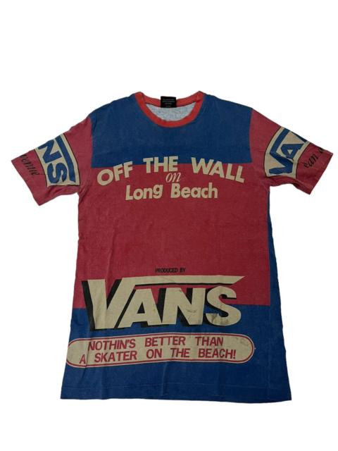 Vans Vintage Vans Off The Wall On Long Beach full print t shirt