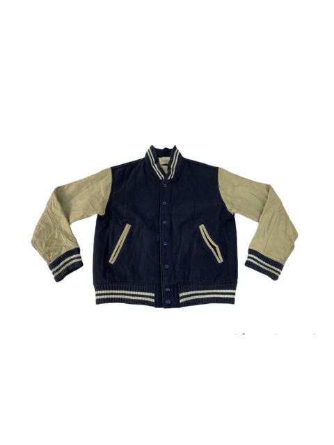 Other Designers Vintage - 90s Houston Sportswear Simple Varsity Snap Button Jacket