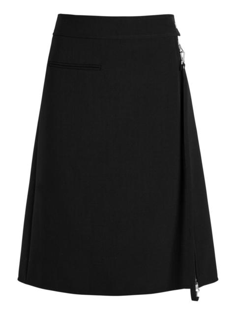 courrèges Courrèges Zipped Heritage Crepe Midi Skirt