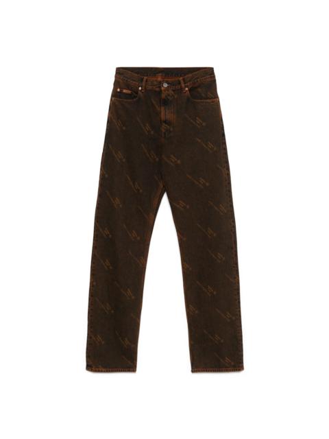 logo-print jeans