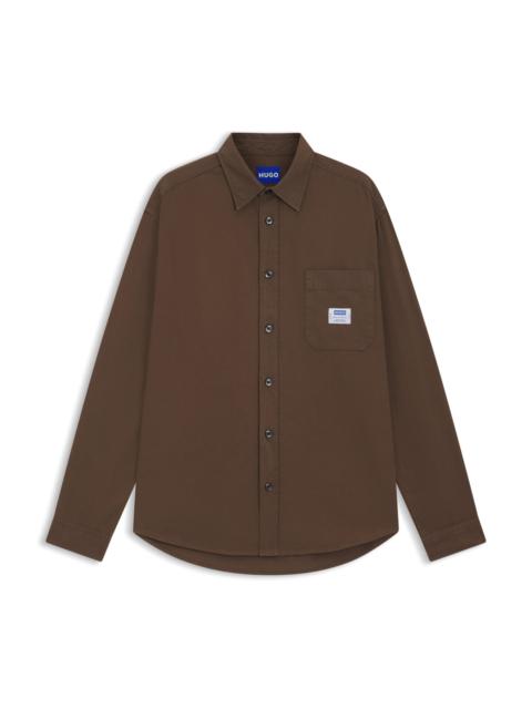 HUGO OVERSIZED-FIT OVERSHIRT IN COTTON CANVAS