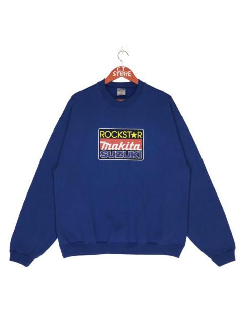 Other Designers Vintage - Vintage Suzuki Motocross Rockstar Makita Sweatshirt Crew