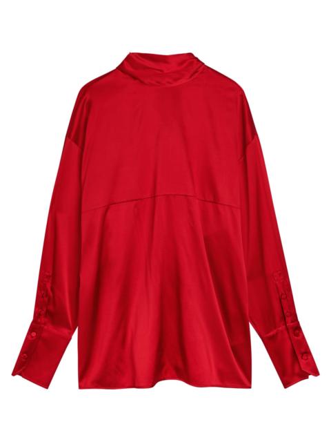 armarium Armarium Elide Scarf-effect Stretch-silk Blouse