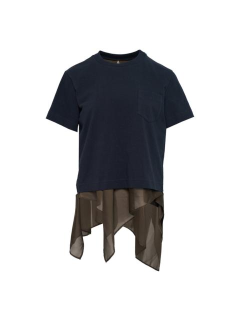 sacai Satin x Cotton Jersey T-Shirt