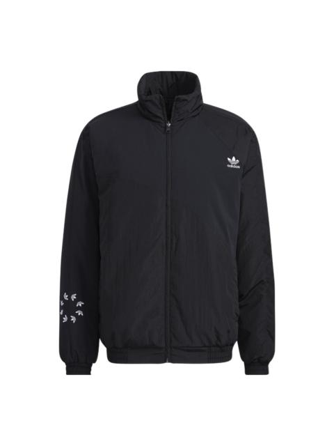 adidas Men's adidas originals Bold Jacket Logo Printing Sports Padded Jacket Black HE6611