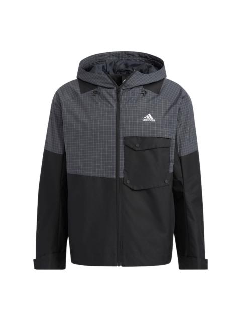 adidas adidas Th Vis Wvjkt Hooded Jacket 'Brown White' HN9041