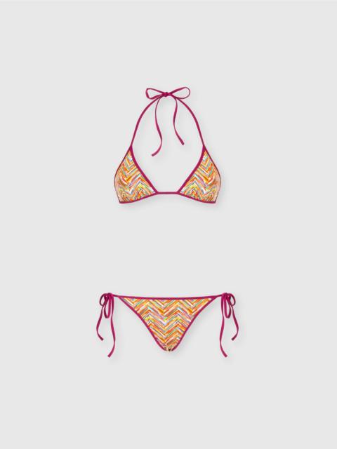 Missoni Reversible triangle bikini with print